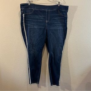 Lane Bryant Women’s Jeweled High-Rise Jeggings Flex Magic Waist Band Size 26